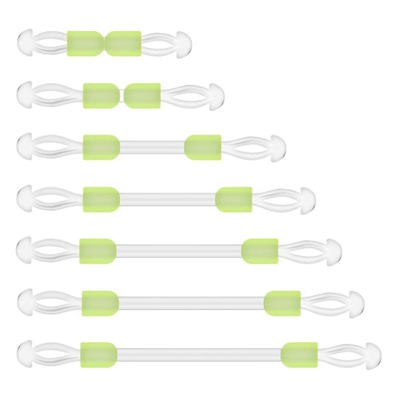 Silicona de distancia fija Tenedor sub-línea Tenedor Gancho doble Separador de gancho de pescado divisor de línea de pescado sub-línea anti-envoltura Frijol