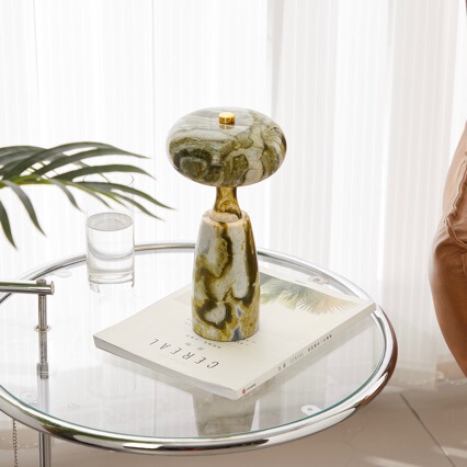 Original Nordic creative natural marble bedside table lamp and decorative ornament for living room, study, hotel, and guesthouse Original Nordic creative natural marble bedside table lamp and decorative ornament for living room, study, hotel, and guesthouse
