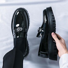 N 32344 Men's Shiny Black Loafers ��ɫ�����ָ�Ь �羳ŷ����