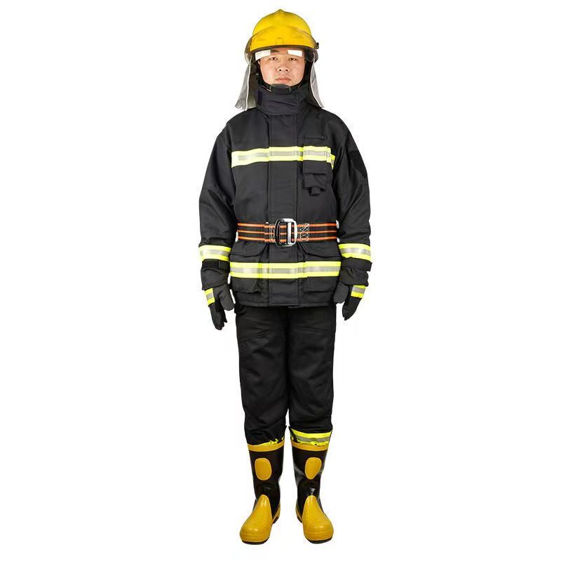 安通14款消防服XF 10-2014 3c认证6件套阻燃防护服 消防员战斗服|undefined