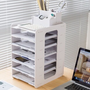 File Rack Multi-Layer Information Office Supplies Storage Classification Office Desk Storage Box Storage Box Wholesale