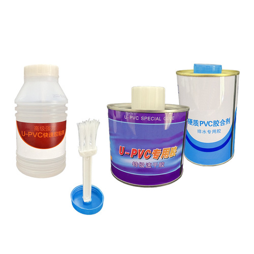 PVC water pipe transparent quick-drying drainage glue of various specifications built-in brush glue construction site sewer pipe adhesive