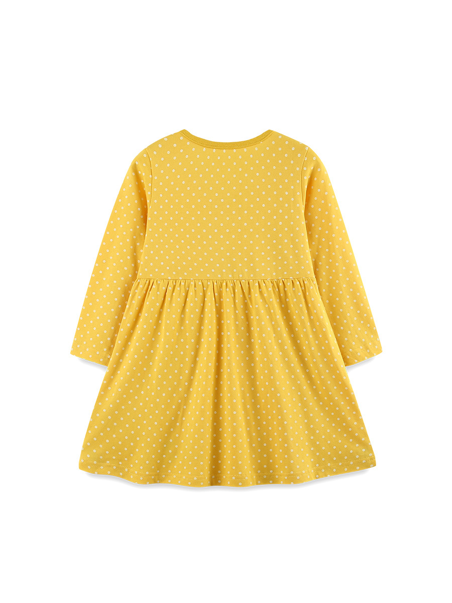 Vestido de princesa de niña de estilo europeo y americano otoño nuevo vestido de mangas largas para niños algodón bordado vestido de ropa infantil