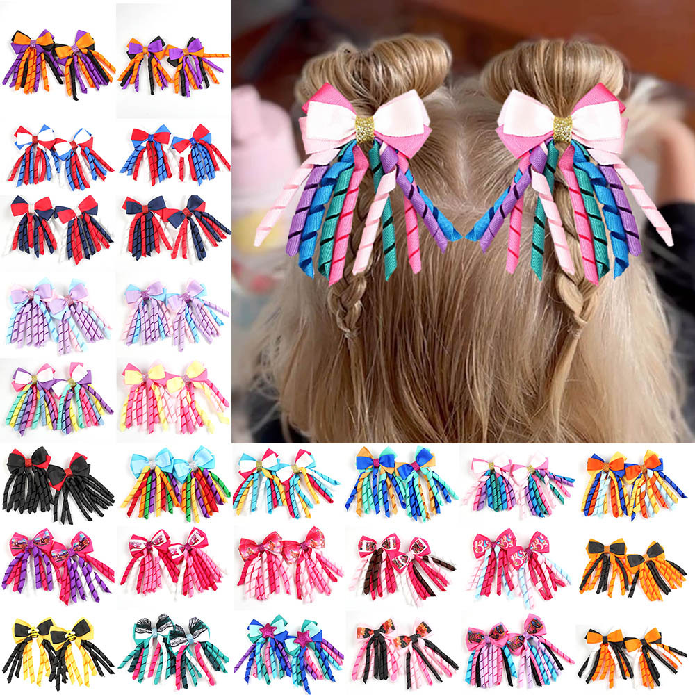 Amazon's Same Curly Flower Bow Tassel Hairpin Halloween Christmas Headdress Dopamine Jewelry Ins