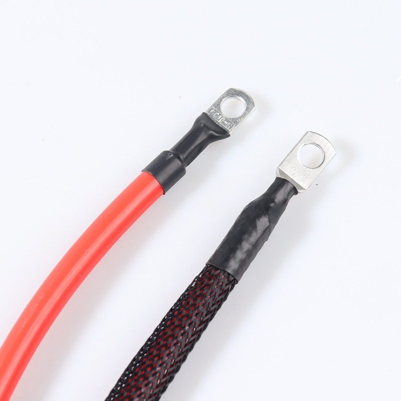 10 metros cuadrados coche conectado con batería positiva y negativa línea de electrodo generador inversor línea de conexión cobre puro cable de tierra negrita