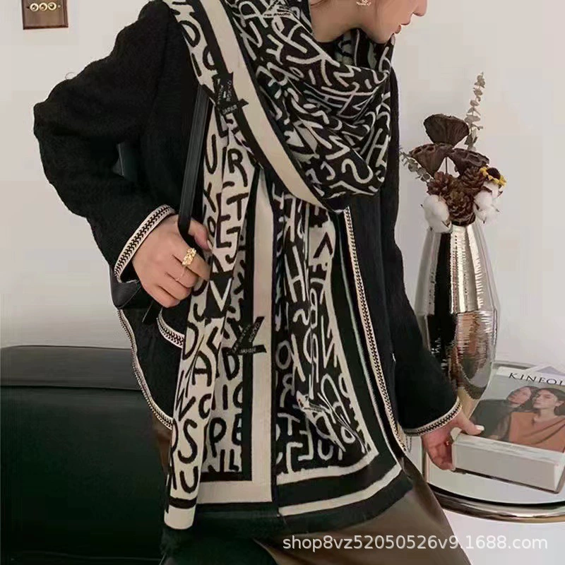 Зимний шарф для сохранения тепла, модный плащ/плед, высококлассный универсальный товар, 2025, корейский стиль