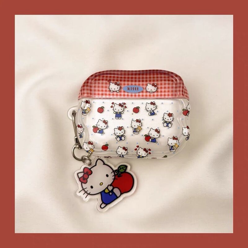 Apple Kt Cat Is Suitable for Apple Protective Airpods4 Bluetooth Headphone Case Airpodpro2 Protective Cover for Third and Fourth Generations Apple Kt Cat Is Suitable for Apple Protective Airpods4 Bluetooth Headphone Case Airpodpro2 Protective Cover for Third and Fourth Generations