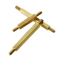 M3双头六角铜螺柱双头铜螺丝柱连接杆支撑柱外螺纹两头牙隔离柱