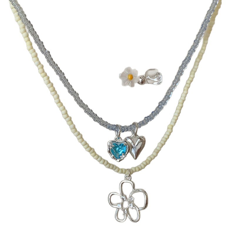 Pulsera oversize con flores de esmalte para mujer, joya floral_voghion.com