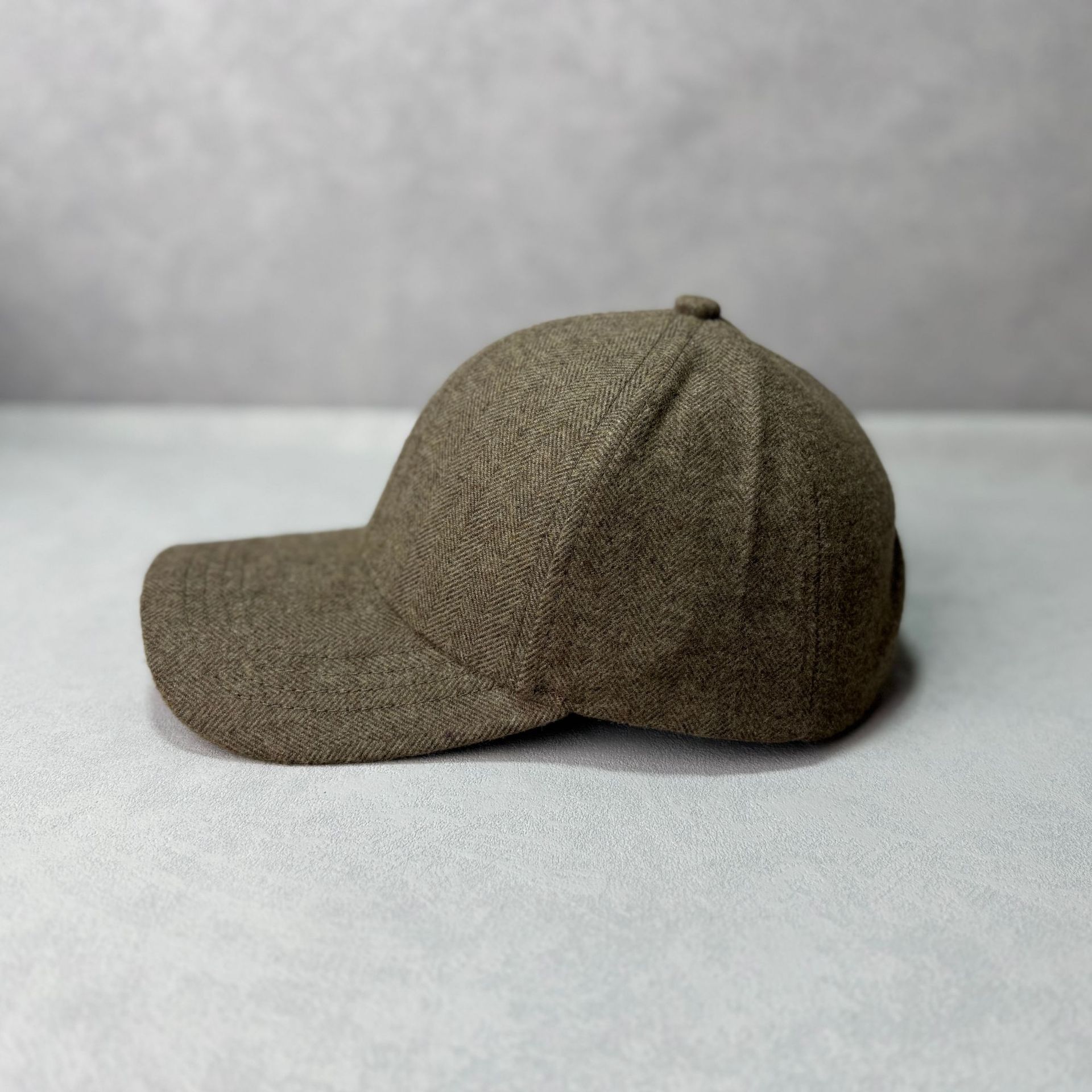 Woll-herringbone-baseballcap Verdickt Für Damen Und Herren_voghion.com
