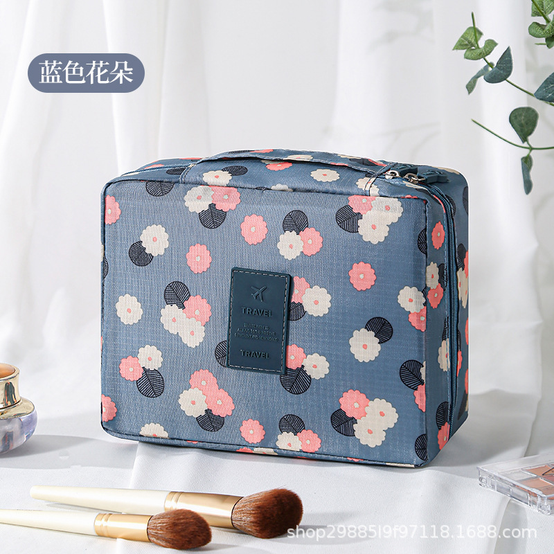 Gran capacidad de segunda generación nueva bolsa de lavado coreana bolsa de maquillaje bolsa de almacenamiento portátil multifuncional bolsa cuadrada bolsa de almacenamiento