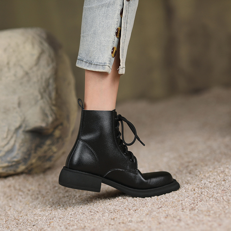 Chiko Lianna Round Toe Block Heels Boots
