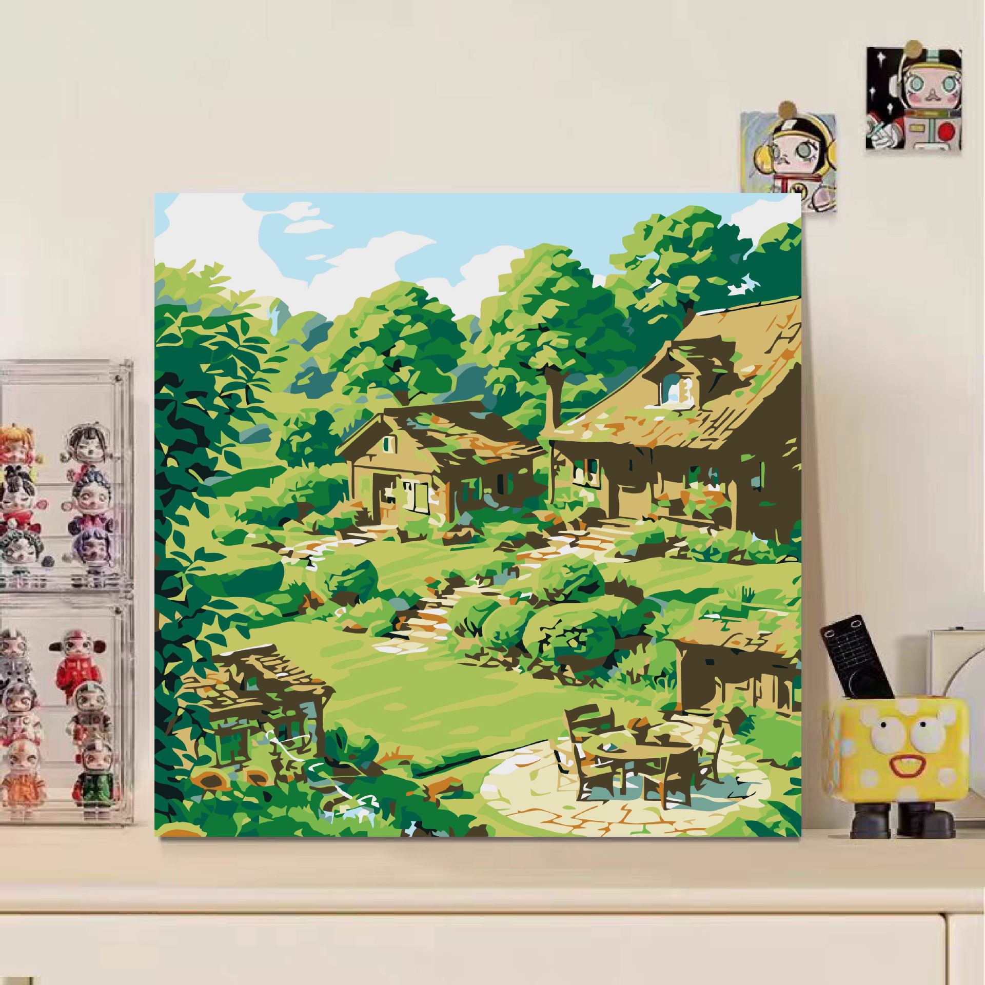 Niños didiy pintura digital acrílico relleno de pintura de dibujos animados pintura de pintura a mano 20 * 20