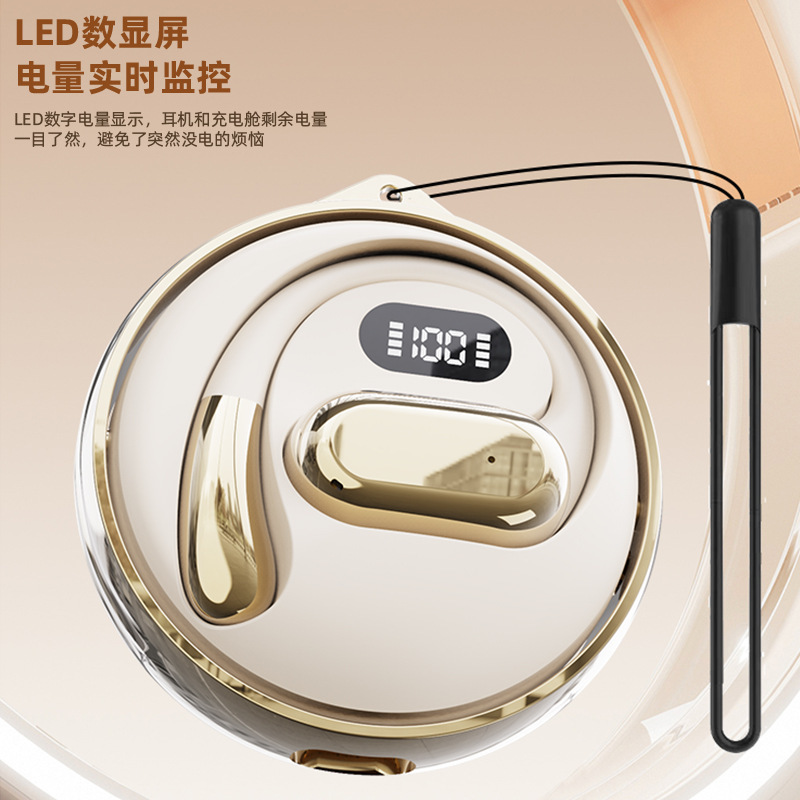 New D85 Bluetooth Headset Not in Ear Air Conduction Creative Charging Warehouse High-end Electroplating Process Cross-border E-commerce