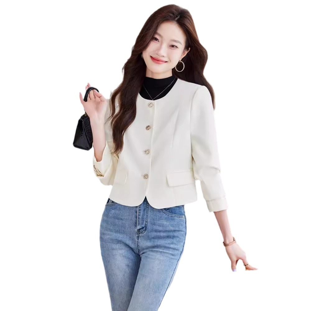 Burgundy autumn elegant classic suit jacket with a round collar