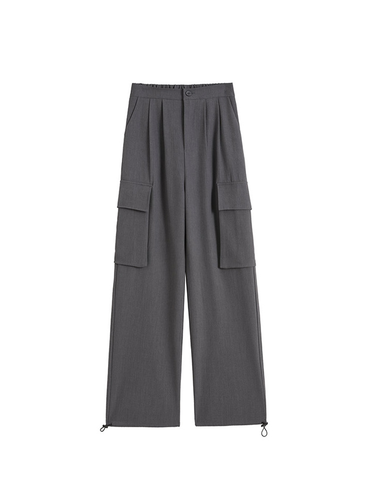 Pantalones Cargo Casuales para Mujer de Poliéster con Cintura Alta image 7