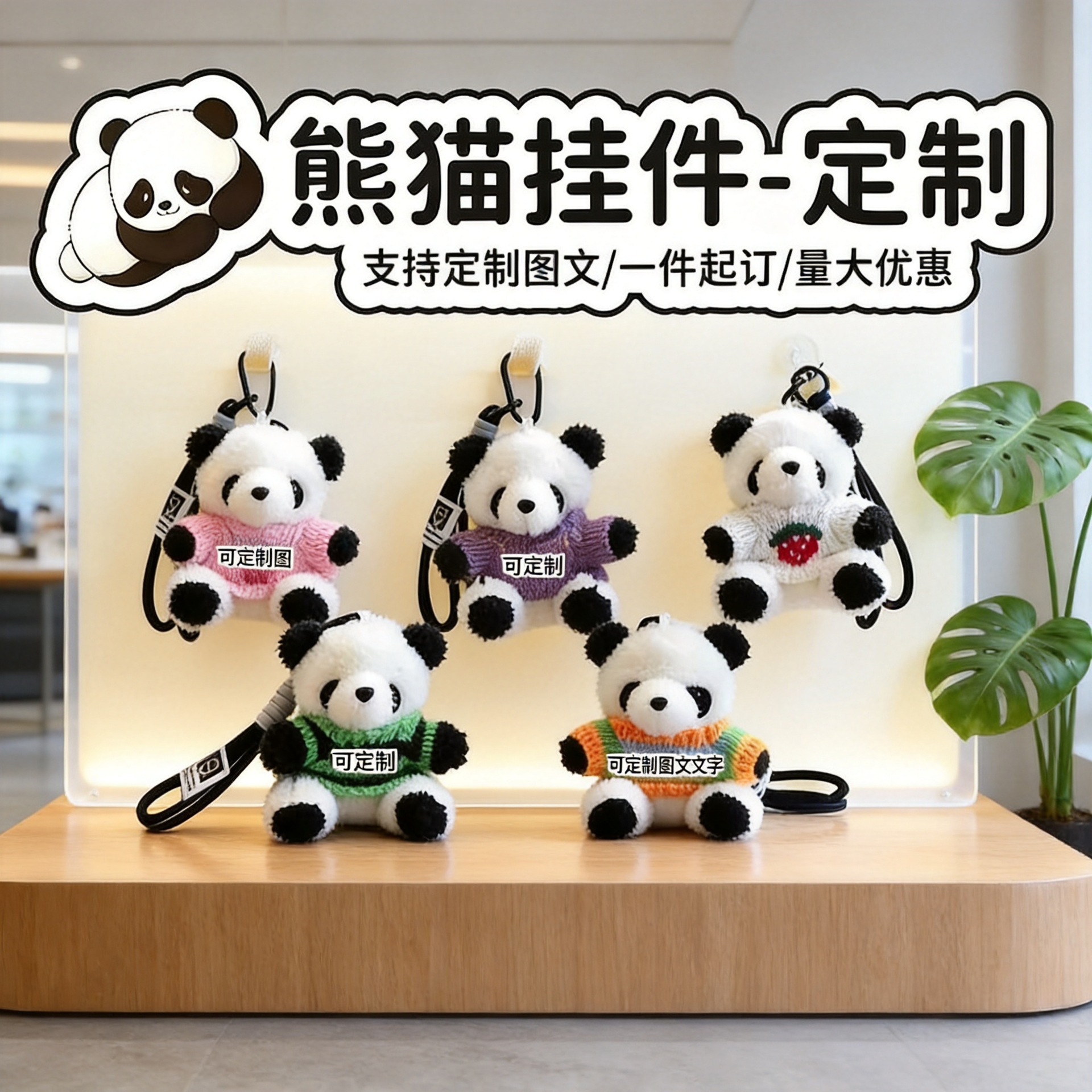Caricatura panda peluche colgante oso espacial bolsa colgar decoración Wenchuang peluche muñeca llavero regalo para parejas