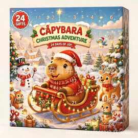 跨境新品Capybara 卡皮巴拉 2026圣诞倒计时日历盲盒亚克力挂件装