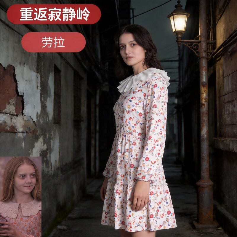 Cross-Border Return to Silent Hill Laura Cosplay Costume Floral Dress for Children and Adults Halloween Cosplay Outfit Cross-Border Return to Silent Hill Laura Cosplay Costume Floral Dress for Children and Adults Halloween Cosplay Outfit