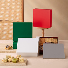 日式直角正方形磨砂铁马口铁盒银色烘焙包装津田曲奇铁盒