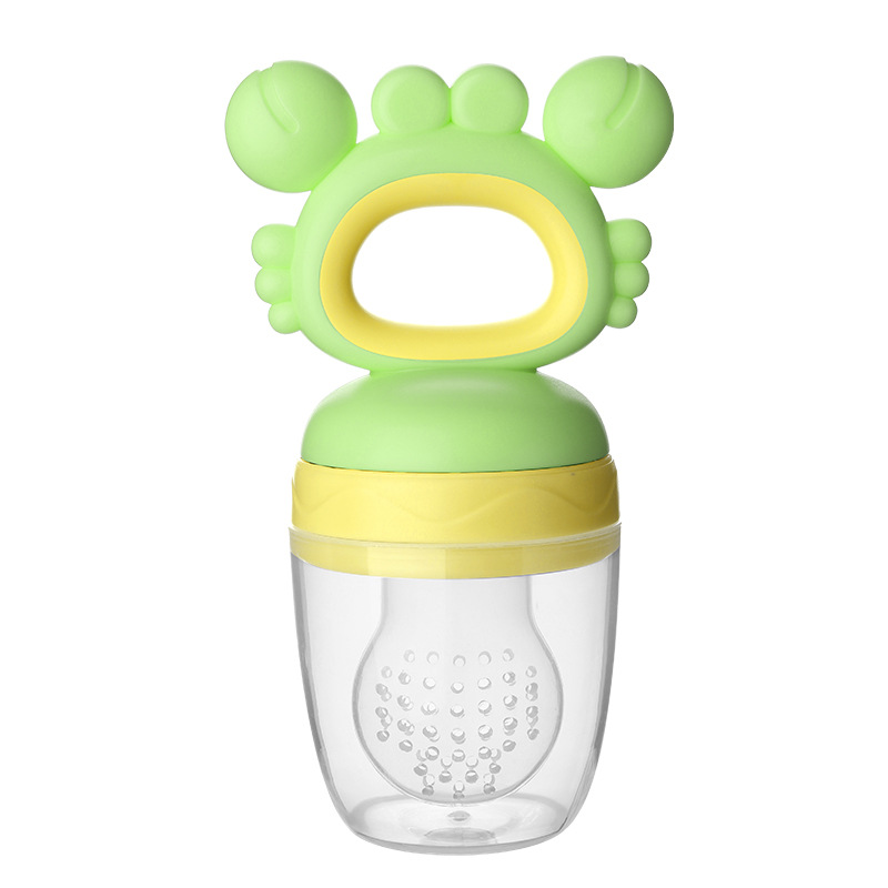 Bebé mordido y mordido le goma de dente nutrición fruta y verdura alimentador suplementario pacificador pezón cangrejo fruta y verdura alimentador suplementario para bebés