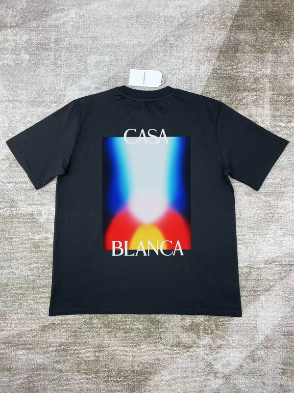 【260g】カサブランカプリント トレンド個性柄 メンズ レディース ゆったり半袖Tシャツ|undefined