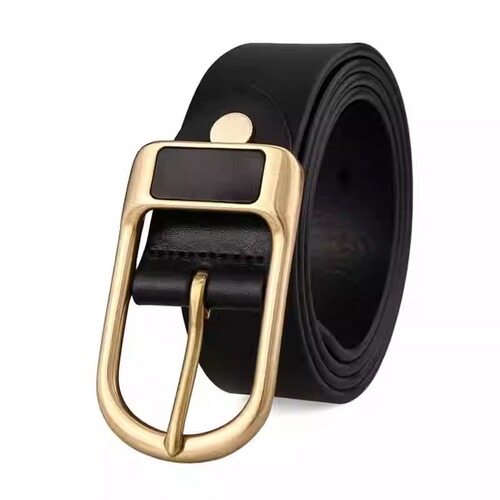New Paul Leather Strap with Pin Buckle, Stylish Leisure Belt for Middle-Aged Men, Jeans Compatibility