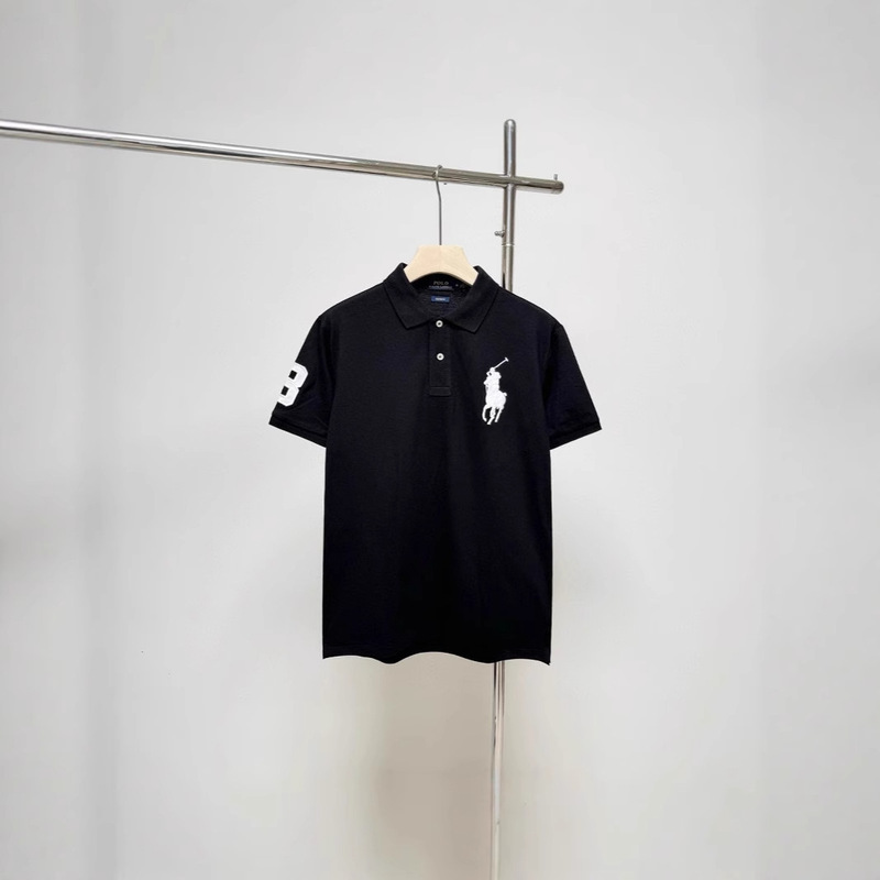 Cross Border Paul RL Ralph Lauren Classic Polo Shirt Embroidered Lapel Men's New Flat for European Goods