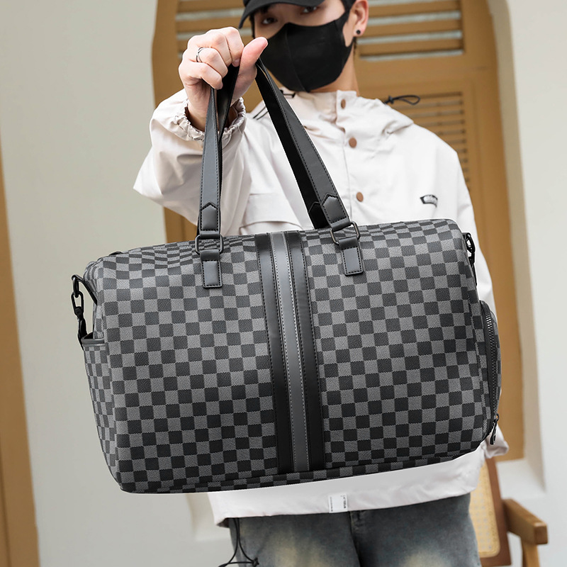 Tabuleón de ajedrez transfronterizo bolso de mano de viaje de hombre nicho de moda de gran capacidad bolsa de viaje de negocios mochila a prueba de derramamiento