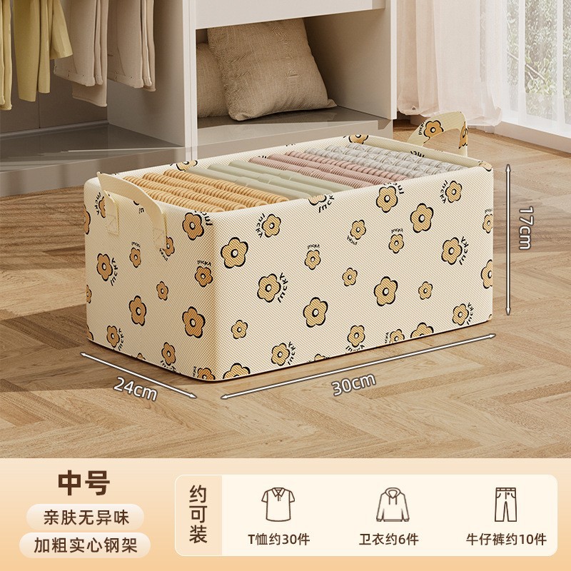작은 꽃무늬 뚜껑 없는 30*24*17