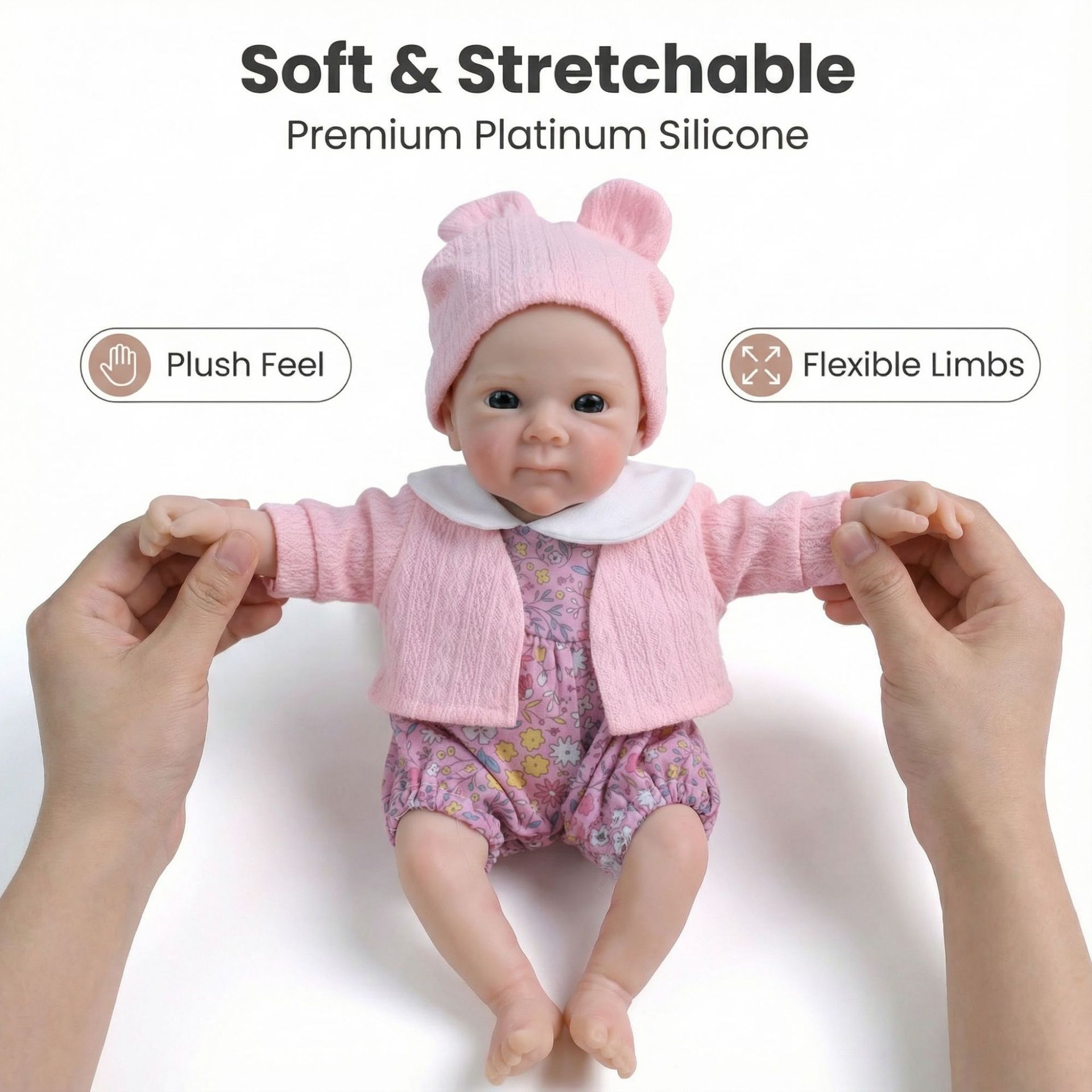 12 pulgadas chaqueta de polvo con pequeña flor triturada jaqueta Q bala bettie muñeca renacida muñeca de silicona de Navidad para niños