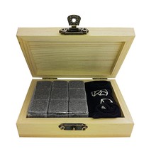 木盒装～whisky stone 威士忌冰酒石 三色冰酒石 石头冰块木盒
