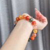 帝凯 Organic bracelet, jewelry, accessory, crystal, round beads, wholesale