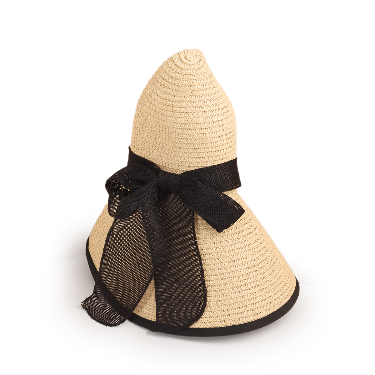 Wholesale Fashion Bows Big Eaves Sunshade Straw Hat display picture 4