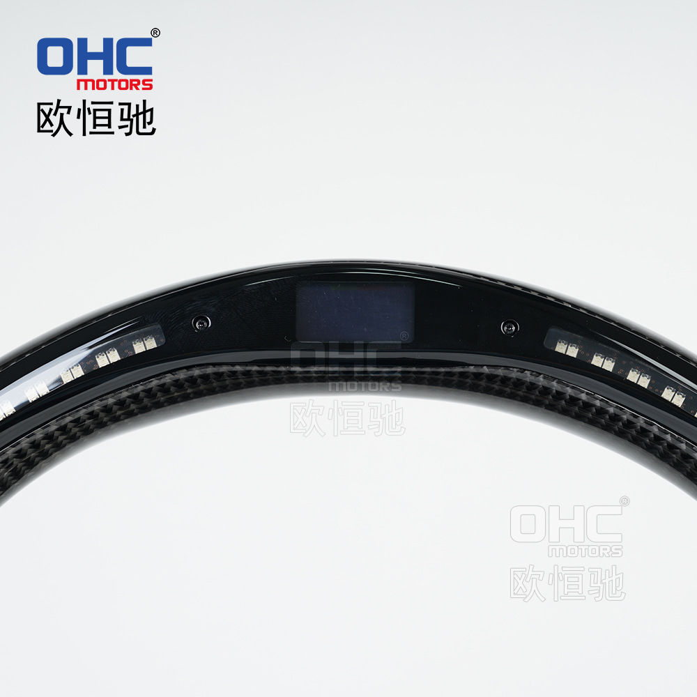 Suitable for 15-18 Mercedes-Benz W205 Steering Wheel Modified High-End Carbon Fiber Led Flats Bottom Car Steering Wheel