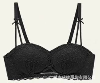 Ropa interior japonesa con top de tubo sin anillo de acero, encaje recogido, modelos delgados de niña, dos tipos de sujetadores franceses, senos pequeños, grandes