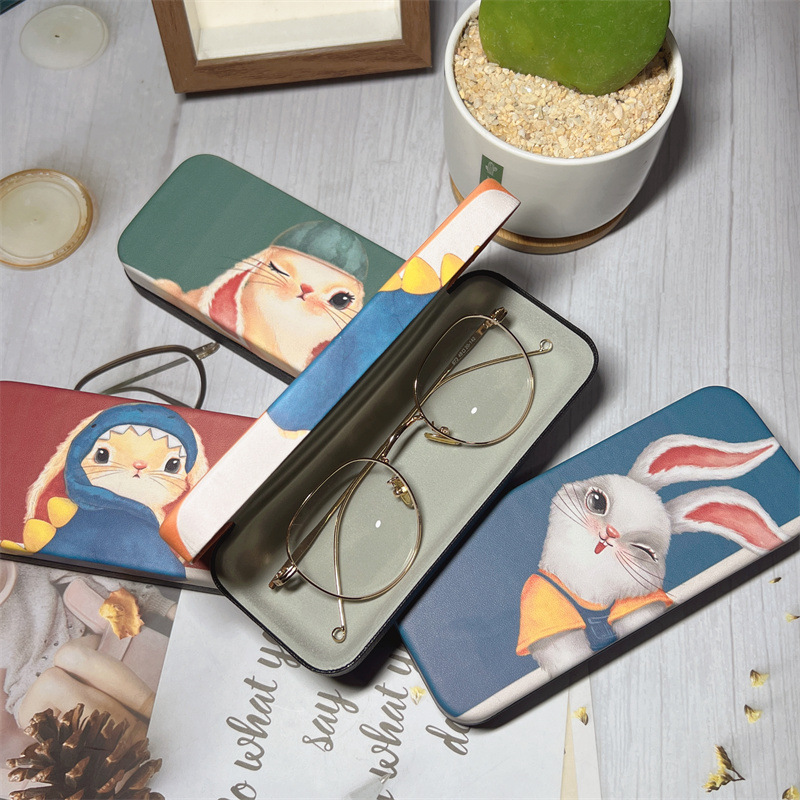 Portable Artistic Personalized Simple Myopia Sun Eyes Sunglasses Storage Box Animal Personalized Cute Rabbit Glasses Box