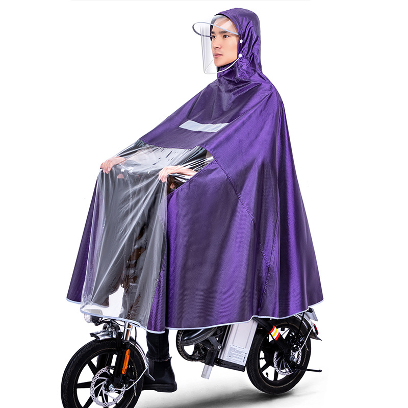 Conductor de conducción montando impermeable especial plegable auto-conducción coche eléctrico extra grande de los hombres y mujeres largo cuerpo completo poncho impermeable