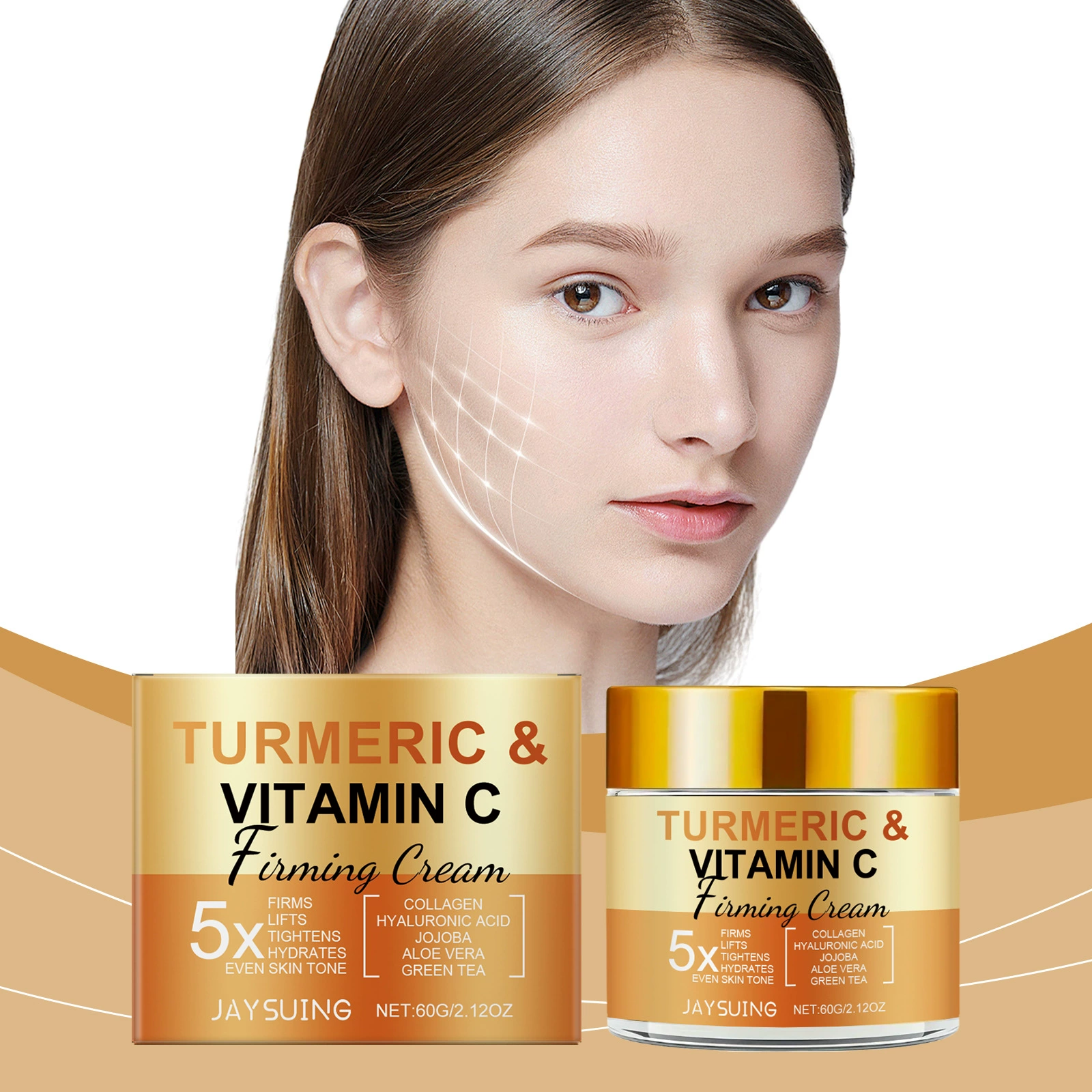 Крем JAYSUING с куркумой и витамином С, нежный уход, увлажнение, питание, омоложение кожи
