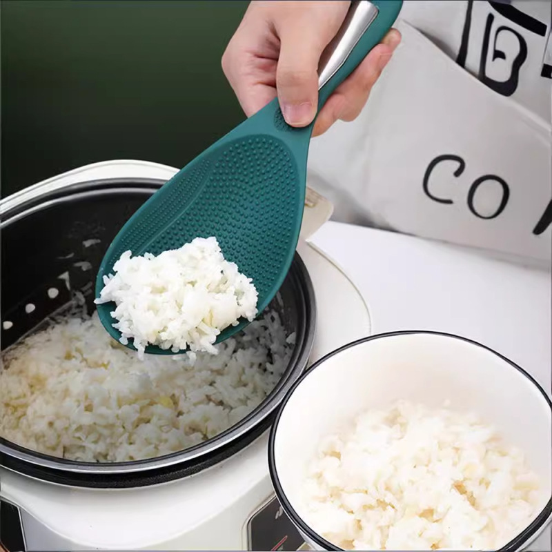 こびりつかないしゃもじ、立ってご飯が食べられる、高温に強い、形が変わらない、家庭用キッチン炊飯器しゃもじ|undefined
