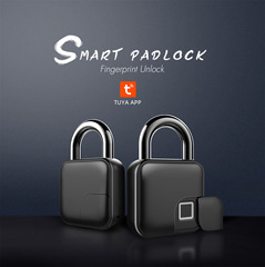 Tuya Smart Bluetooth Fingerprint Padlock Outdoor Large APP Fingerprint Pattern Cabinet Lock Dormitory Door Anti-Theft Electronic Lock