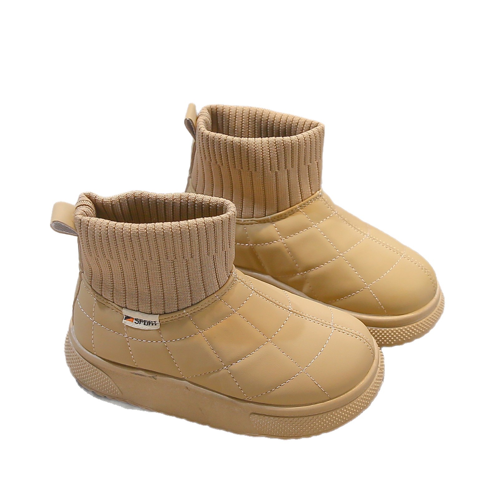 Botas de nieve de niñas 2025 invierno nuevo estilo de moda para niños botas cortas de terciopelo calcetines de algodón caliente botas de niños image 6