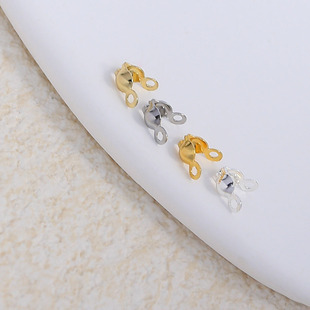 18K Real Gold Plated Color-Preserving Double-Covered Buckle DIY Jewelry Handmade Accessories Clip Buckle Bracelet Necklace Double-Hole Wire Double-Sided Buckle