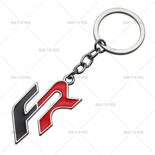 FR keychain suitable for the public, universal type, personalized creative metal keychain for cars, dropshipping
