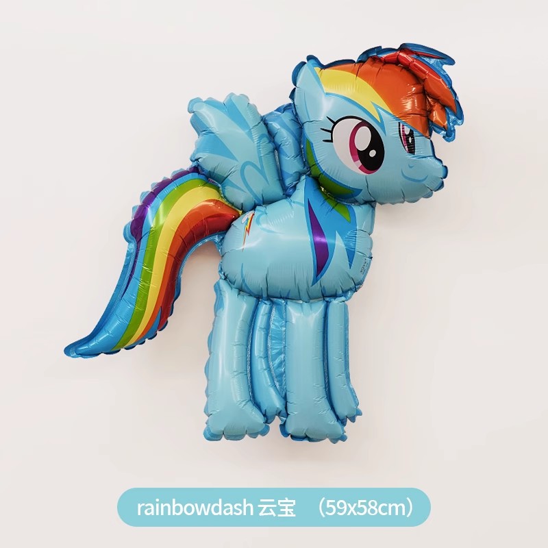 Genuino dibujos animados feliz cumpleaños pony Baoli película de aluminio globo niño niña fiesta de cumpleaños decoración decoración de escena