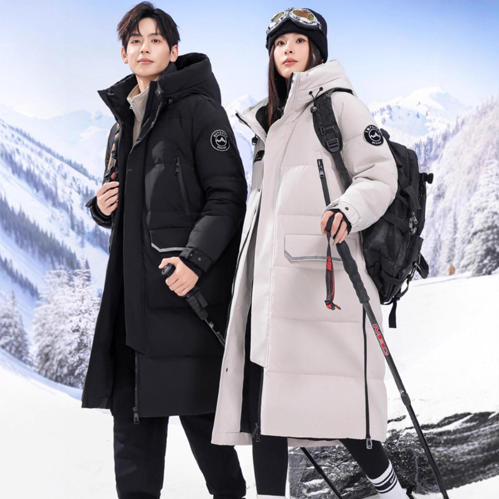 正品新款羽绒服男长款过膝东北抗寒加厚情侣工装防寒保暖冬外套潮