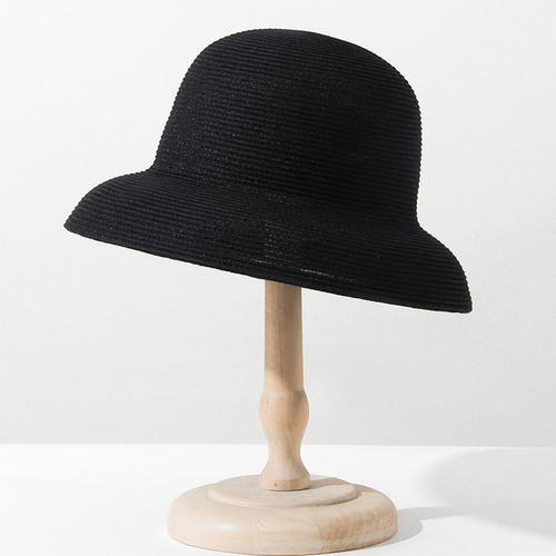 Women's Summer Sun-Protective Hat, Fisherman's Cap, UV-Proof & Trendy All-Match Visor Style, Perfect for Spring and Autumn – Covers the Face with a Sleek Straw Design