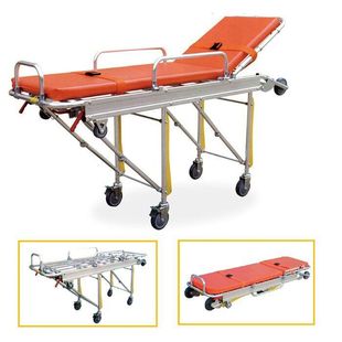 Hospital aluminum alloy stretcher car medical automatic cart car ambulance first aid low aluminum alloy bed folding