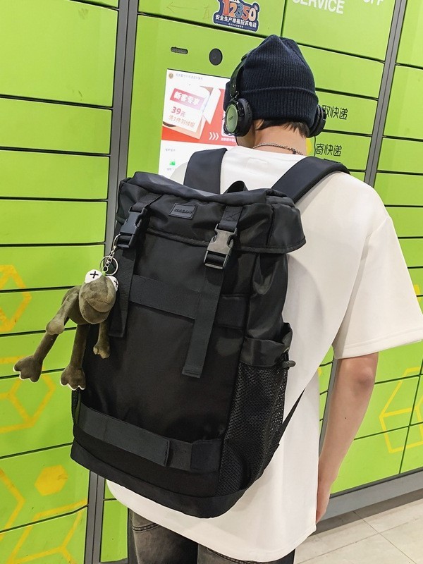 新型大容量リュックサック男性韓国版ファッションブランド旅行リュックサックアウトドア軽便登山カバンレジャー学生カバン|undefined
