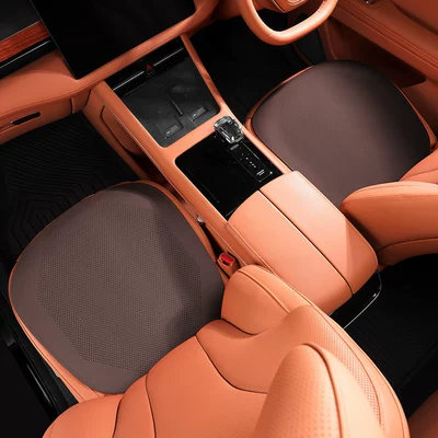 Seat cushion, seat cover – Suitable for Audi A4L/A6L/Q5L/A3/Q3/Q2La7L - 2-front-row-chestnut-brown
